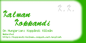 kalman koppandi business card